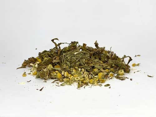 Taħlita tal-qanneb bil-chamomile, 50 g