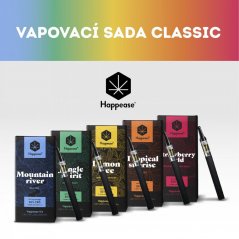 Happease Classic Vaping Kit, alle 5 i 1 sæt, 85% CBD, 3000mg