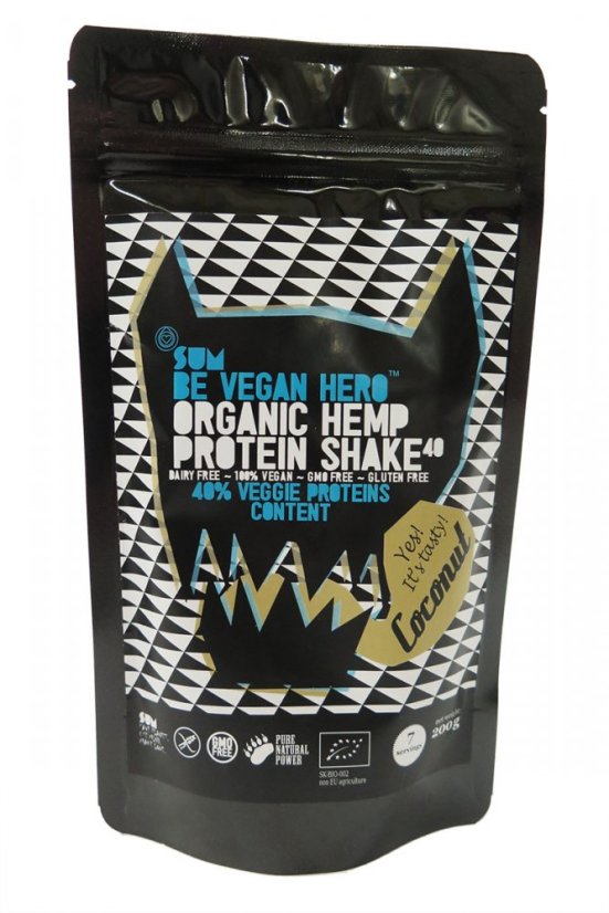 SUM Shake de proteína de cânhamo Be Vegan Hero Coco 500 g