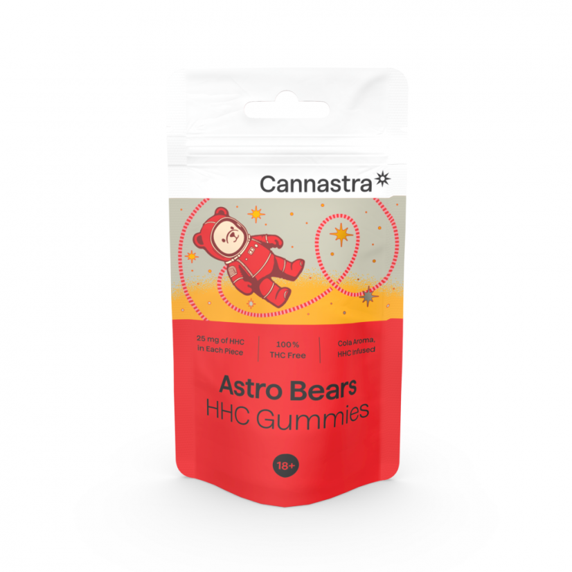 Cannastra HHC Astro gấu Cola kẹo dẻo, 125-1250 mg HHC, 5-50 chiếc x 25 mg - Số lượng các mảnh: 10 ks