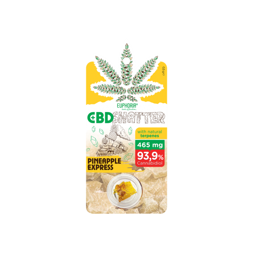 Euphoria Shatter Pineapple Express (93 mg - 465 mg CBD)