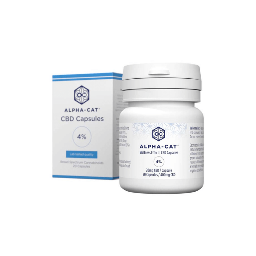 Alpha-CAT CBD Capsule CBD 20x20mg, 400 mg