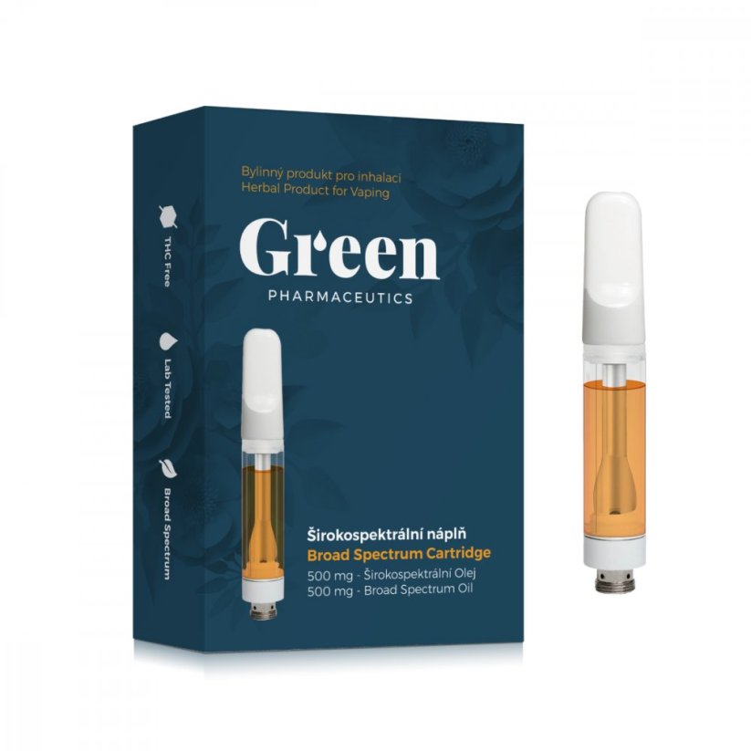Green Pharmaceutics Mili mill-ġdid tal-Inalatur ta' Spettru Wiesgħa - Oriġinali, 500 mg CBD
