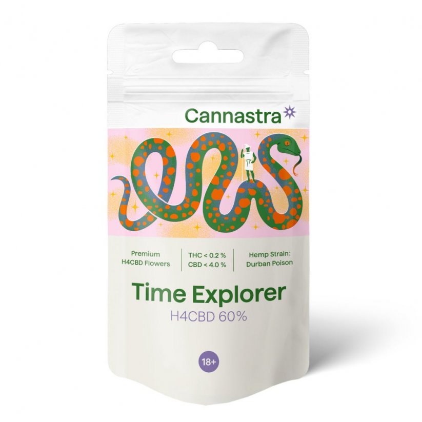 Cannastra H4CBD Květ Time Explorer (Durban Poison) 60%, 1 g - 100 g