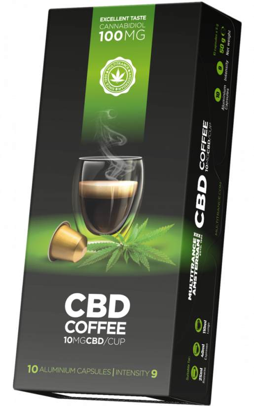 CBD-kahvikapselit (10 mg CBD) - Pahvi (10 laatikkoa)