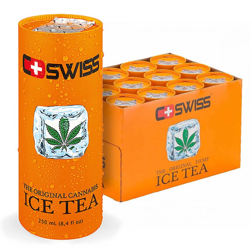 C-Swiss Kannabis Ice Tea Ħieles THC, 250 ml