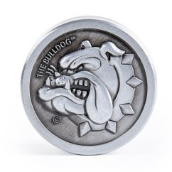 The Bulldog Moedor de metal prateado original - 3 peças