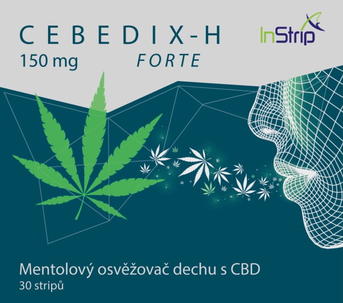 CEBEDIX-H FORTE Mentolový osviežovač dychu s CBD 5mg x 30ks, 150 mg