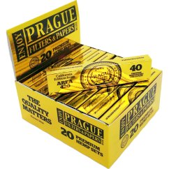 Prague Filters and Papers - キングサイズのペーパーとフィルター - 麻セット - ボックス 20 個