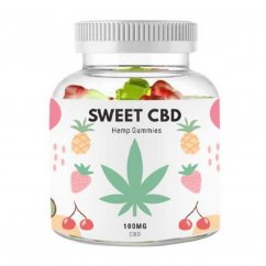 Sweet CBD Gummibärchen - Kirsche, Kiwi, Ananas, Erdbeere, 100 mg CBD, 20 Stück x 5 mg, (60 g)