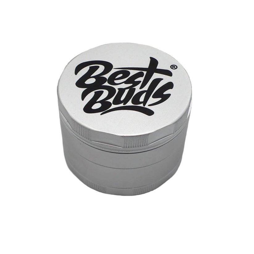 Best Buds Mighty Aluminium Grinder Silver, 4 osa, 60 mm