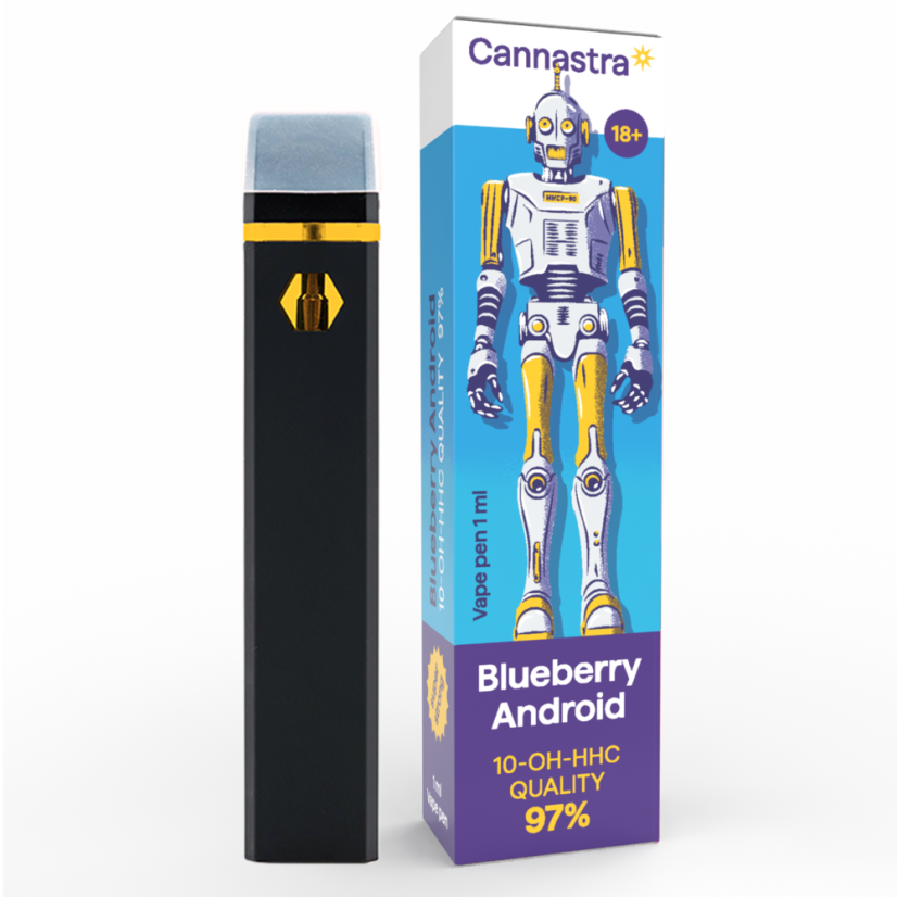 Cannastra 10-OH-HHC Vape Pen Blueberry Android, 10-OH-HHC 97% quality, 1ml