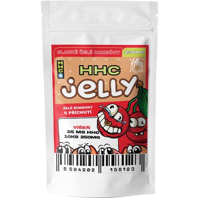 Cehia CBD HHC Jelly Sour Cherry 250 mg, 10 bucăți x 25 mg