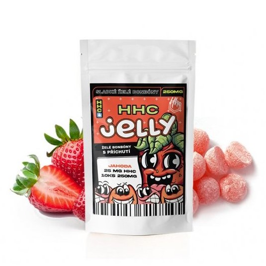 Czech CBD HHC Jelly Jordbær 250 mg, 10 stk x 25 mg