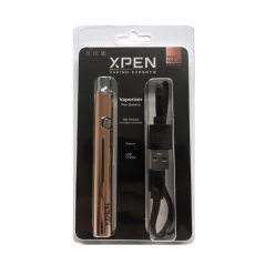 X-Pen Svart Vape penna batteri med 510 zhread + USB laddare