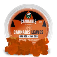 Cannabis Bakehouse - CBD gumiszerű levelek narancs, 10pcs x 5mg CBD