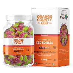 Orange County CBD-gummis jordgubbar, 70 st, 4800 mg CBD, 550 g