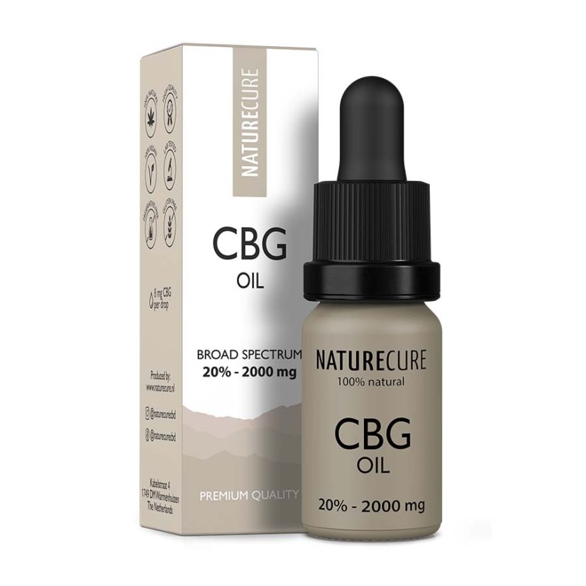 Nature Cure Dầu CBG - 20% CBG, 2000mg, 10 ml