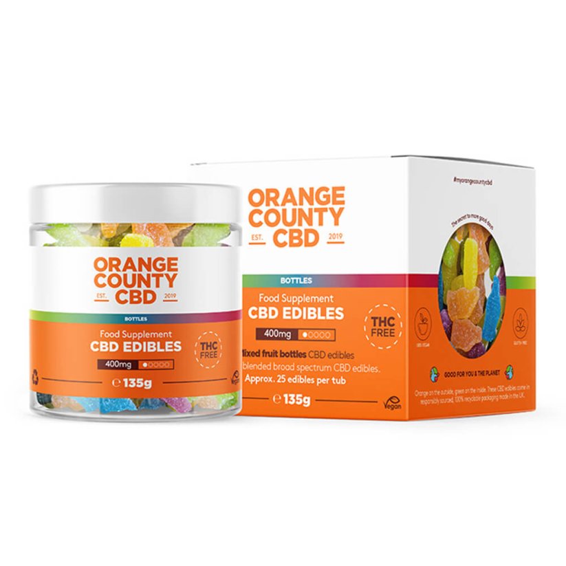 Orange County CBD Sakızlı Şişeler, 400 mg CBD, 135 g
