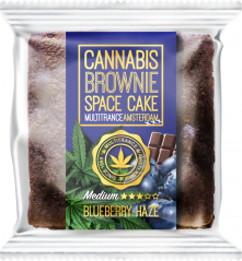 Cannabis Blueberry Haze Brownie (Medium Sativa-smaak) - Doos (24 pakjes)