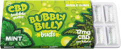 Bubbly Billy Buds Mint maitsestatud närimiskumm (17 mg CBD)