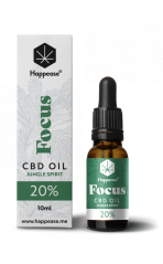 Happease Focus CBD-olja Jungle Spirit, 20 % CBD, 2000 mg, 10 ml