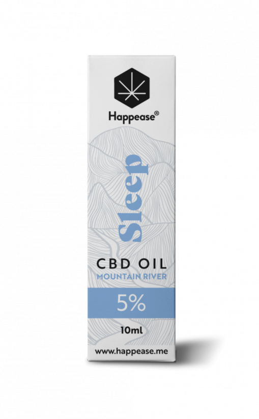 Happease Sleep CBD-öl Mountain River, 5% CBD, 500 mg, (10 ml)