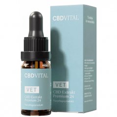 CBD VITAL VET CBD 24 Extrakt Premium - Ulei de cânepă pentru animale de companie mari, 10 ml