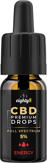 Eighty8 Energie CBD-druppels, 5%, 10 ml, 500 mg