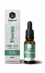 Happease Focus CBD-olja Jungle Spirit, 10% CBD, 1000 mg, 10 ml