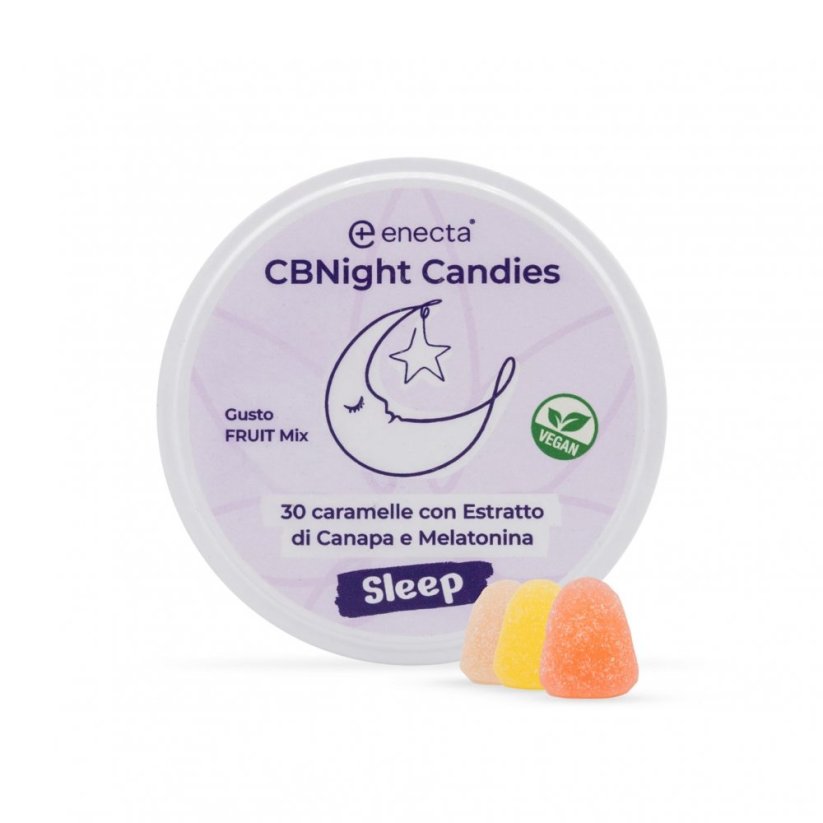 Enecta CBNight Gummies 30 kom, 150 mg CBD, 4,5 mg melatonina, 60 g
