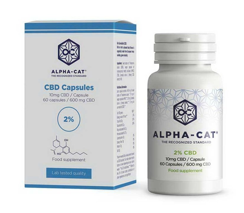 Alpha-CAT Κάψουλες CBD 60x10mg, 600 mg
