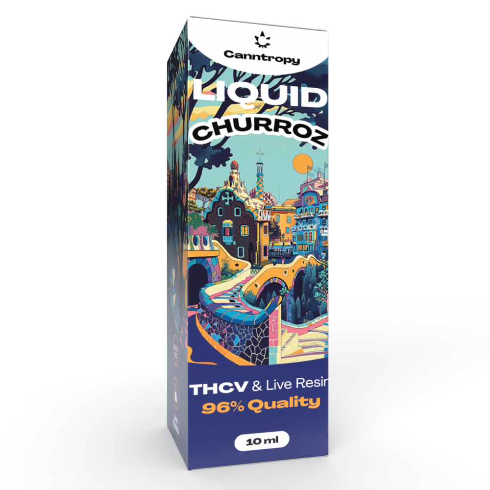 Canntropy THCV Liquid Churroz live resin terpenes, THCV 96% quality, 10 ml