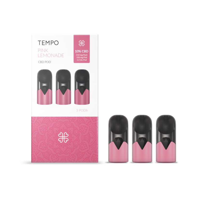 Harmony Tempo 3 podu iepakojums - rozā limonāde, 318 mg CBD