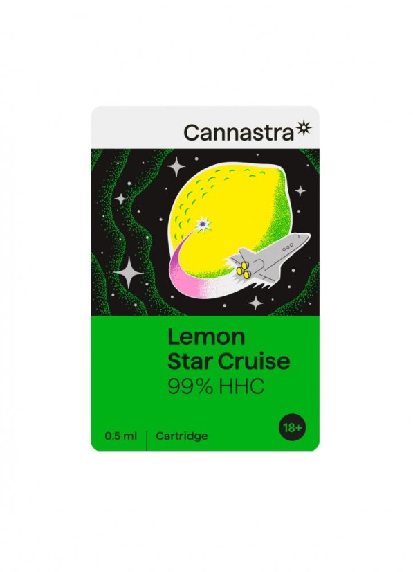 Cannastra HHC Картридж Lemon Star Cruise, 99%, 0,5 мл