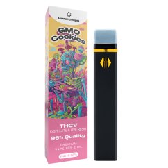 Canntropy THCV Disposable Vape Pen GMO Cookies žive smole terpeni, THCV 96% kakovost, 1 ml
