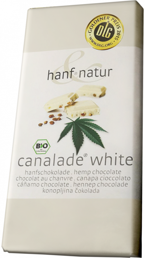 Canalade Bio Bio konopná biela čokoláda - kartón (10 tyčiniek)