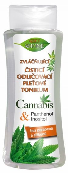 Bione Cannabis tonik za obraz za pomirjanje in regeneracijo ličil za odstranjevanje ličil 255 ml