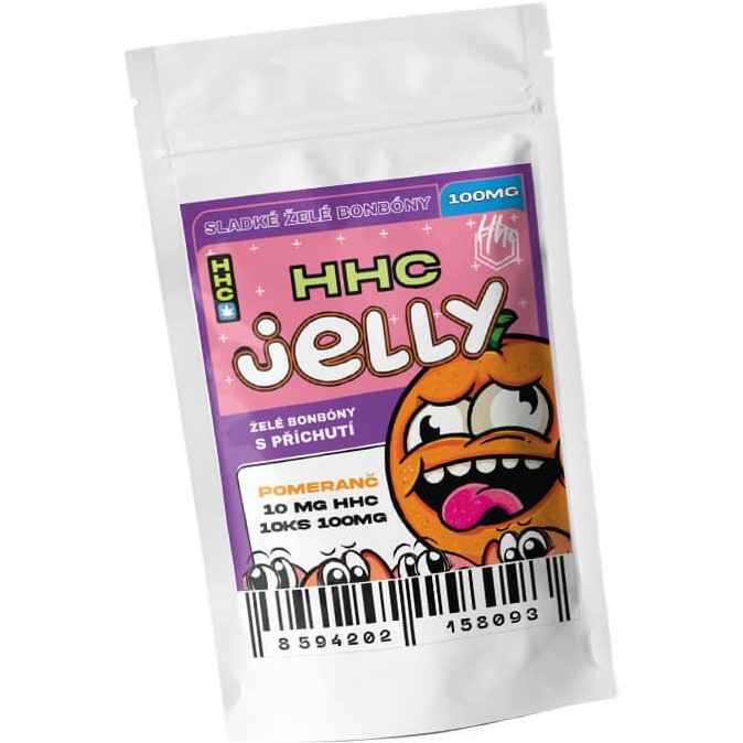 Tšehhi CBD HHC Jelly Orange 100 mg, 10 tk x 10 mg