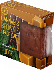 „Cannabis Fudge Brownie Deluxe“ pakuotė (vidutinio sativa skonio) – dėžutė (24 pakuotės)
