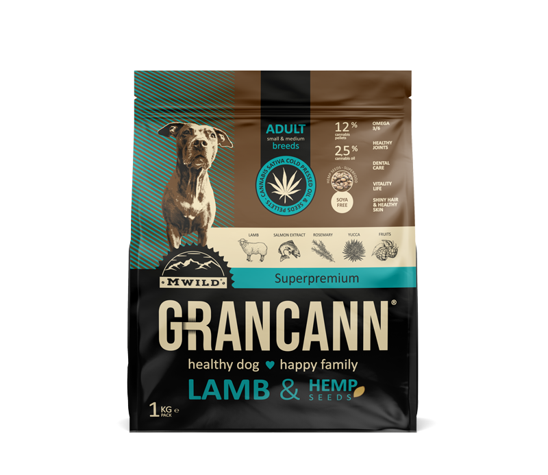 Grancann Avienos ir kanapių sėklos – kanapių pašaras mažoms ir vidutinėms veislėms, 1kg