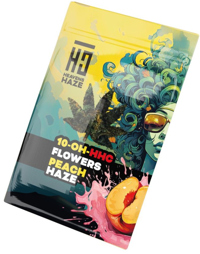 Heavens Haze 10-OH-HHC ziedi persiku miglains, 1g
