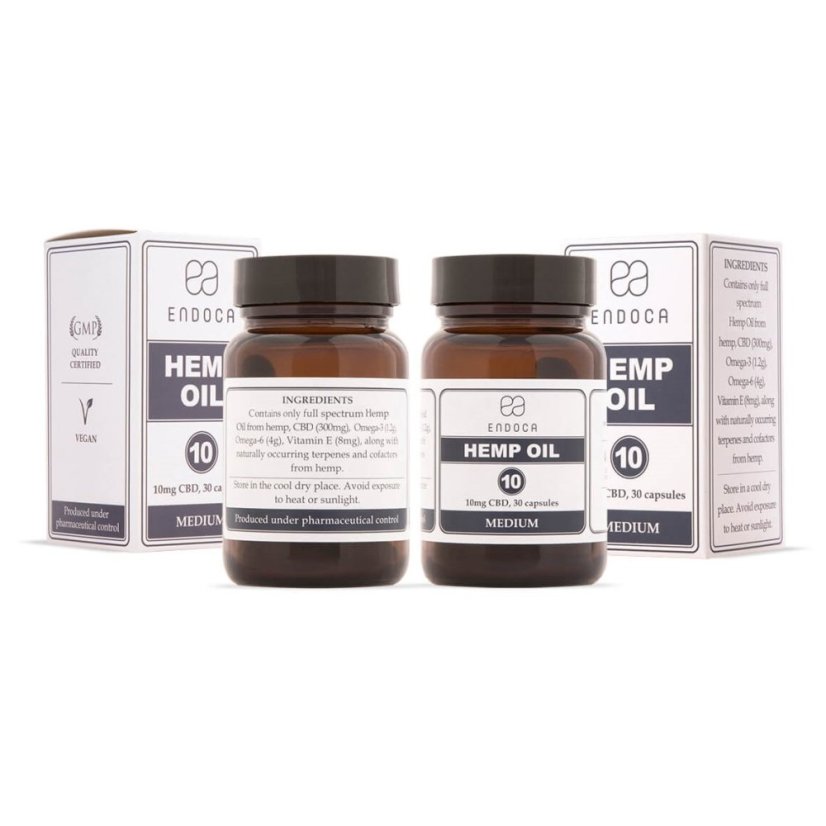 Endoca Konopljino olje kapsule 300 mg CBD, 30 kos