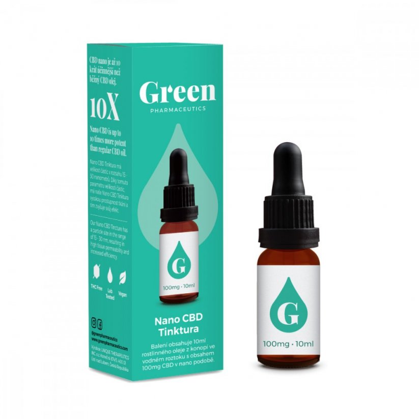 Green Pharmaceutics Nano CBD tinktúra – 100 mg, 10 ml