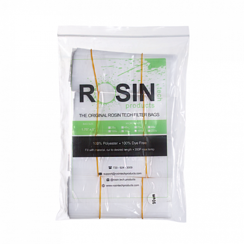 Rosin Tech Filter pussit 4,5cm x 13cm, 25u - 220u