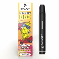 CanaPuff CHUỐI KUSH 96 % HHC - dùng một lần thuốc lá điện tử cái bút, 1 ml