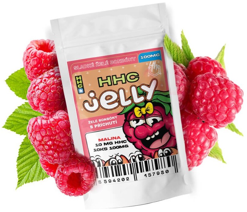 Tjeckisk CBD HHC Jelly Raspberry 100 mg, 10 st x 10 mg
