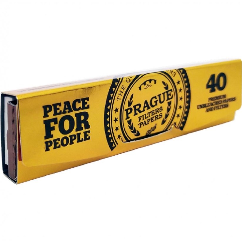 Prague Filters and Papers - Sigaret filters en papieren - Ongebleekte set , 40 + 40 stuks
