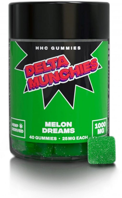 Delta Munchies Melon Dreams HHC Gummies 1000 mg, 40 biċċa