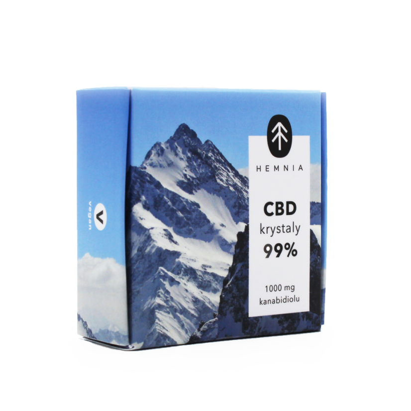 Hemnia CBD konopné krystaly 99 %, 5000 mg CBD, 5 gramů